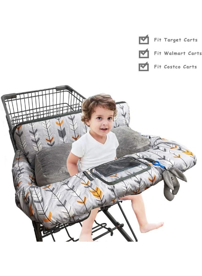 DODO NICI Shopping Cart Cover for Baby, High Chair Cover for Boy Girl, Infant Grocery Cart Cushion with Removable seat Positioner and Cellphone Holder - Image 3